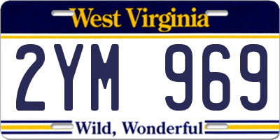 WV license plate 2YM969