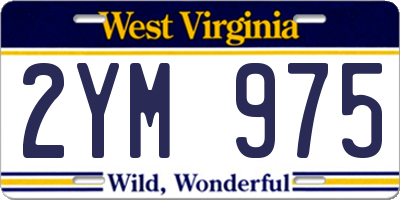 WV license plate 2YM975
