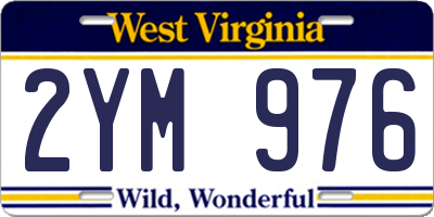 WV license plate 2YM976