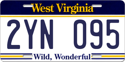 WV license plate 2YN095