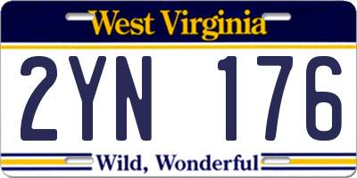 WV license plate 2YN176