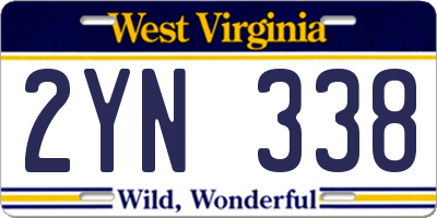 WV license plate 2YN338