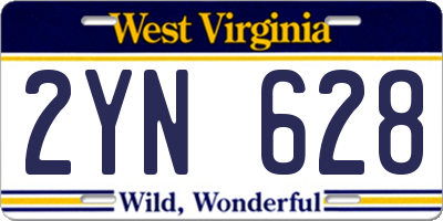 WV license plate 2YN628