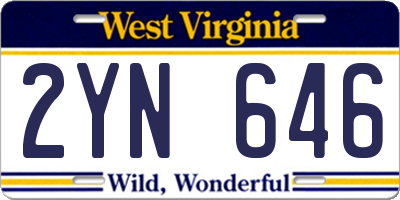 WV license plate 2YN646