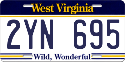 WV license plate 2YN695