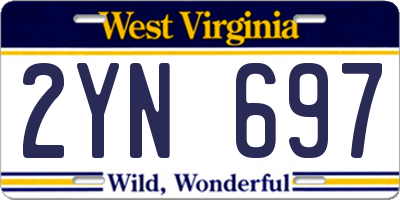 WV license plate 2YN697