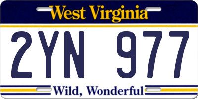 WV license plate 2YN977