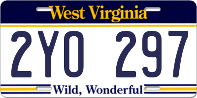 WV license plate 2YO297