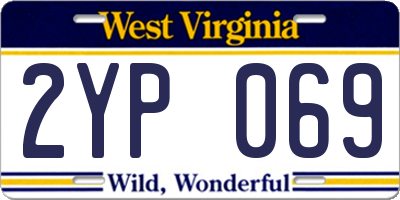 WV license plate 2YP069