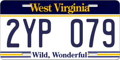 WV license plate 2YP079