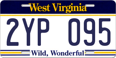WV license plate 2YP095