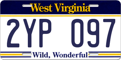 WV license plate 2YP097