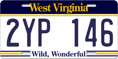WV license plate 2YP146