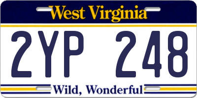 WV license plate 2YP248