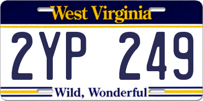 WV license plate 2YP249