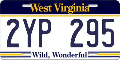 WV license plate 2YP295