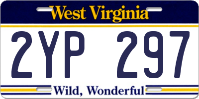 WV license plate 2YP297