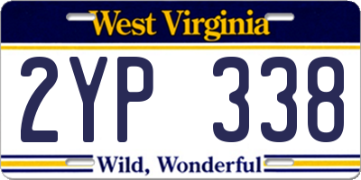 WV license plate 2YP338