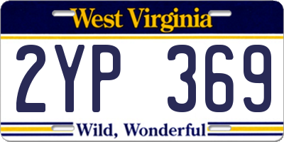 WV license plate 2YP369