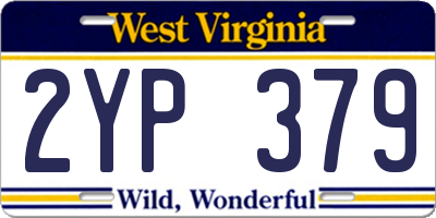 WV license plate 2YP379