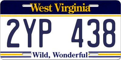 WV license plate 2YP438