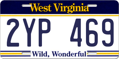 WV license plate 2YP469