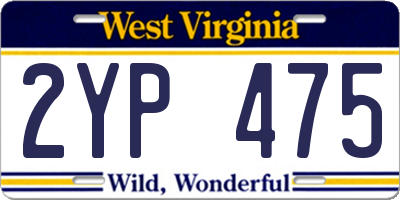 WV license plate 2YP475
