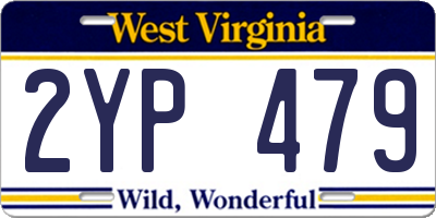 WV license plate 2YP479