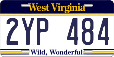 WV license plate 2YP484