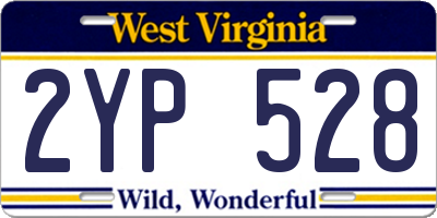 WV license plate 2YP528