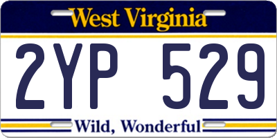 WV license plate 2YP529