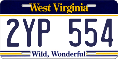 WV license plate 2YP554