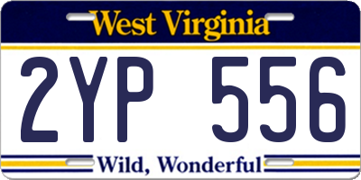 WV license plate 2YP556