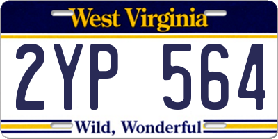 WV license plate 2YP564