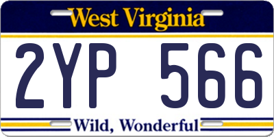 WV license plate 2YP566