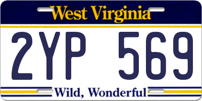 WV license plate 2YP569