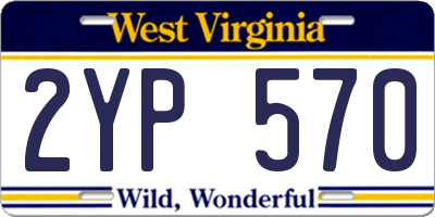 WV license plate 2YP570