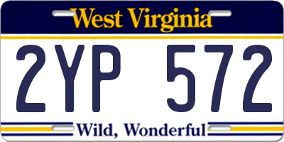 WV license plate 2YP572