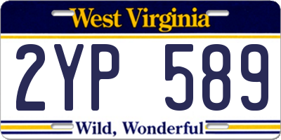 WV license plate 2YP589