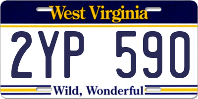 WV license plate 2YP590
