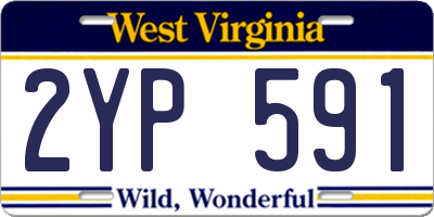 WV license plate 2YP591