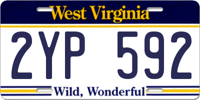 WV license plate 2YP592