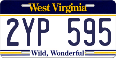 WV license plate 2YP595