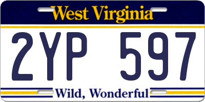WV license plate 2YP597