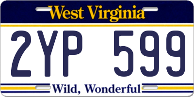 WV license plate 2YP599