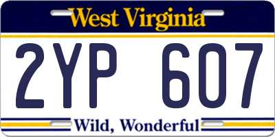 WV license plate 2YP607