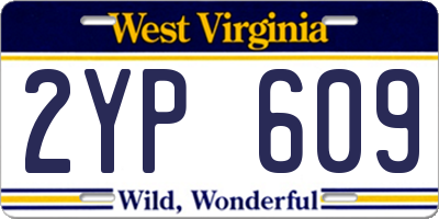 WV license plate 2YP609