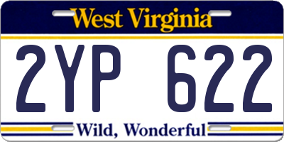 WV license plate 2YP622