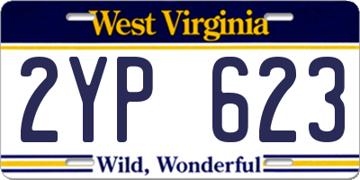 WV license plate 2YP623