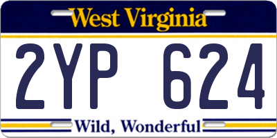 WV license plate 2YP624